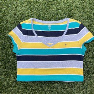 Striped Tommy Hilfiger V-Neck Baby Tee